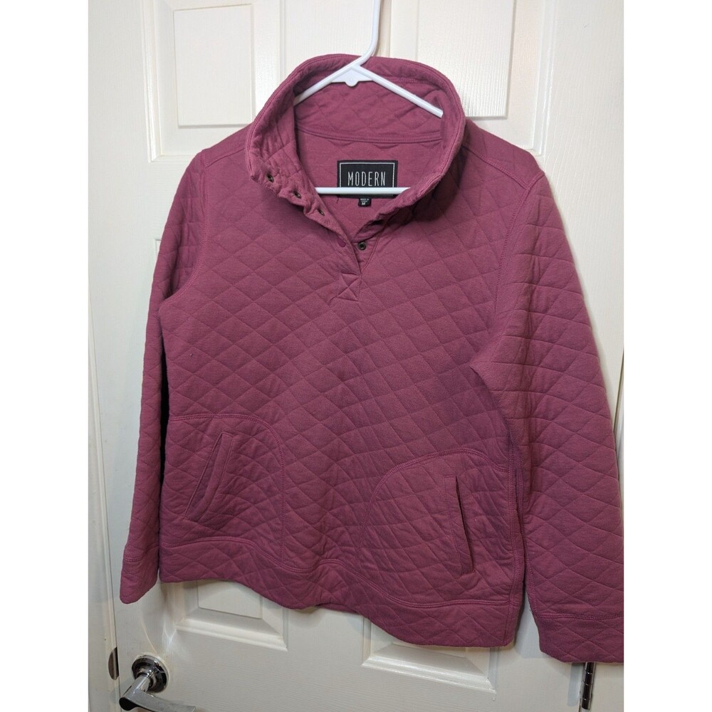 Modern Canvas Mauve Long Sleeve Sweatshirt Womens Size Medium